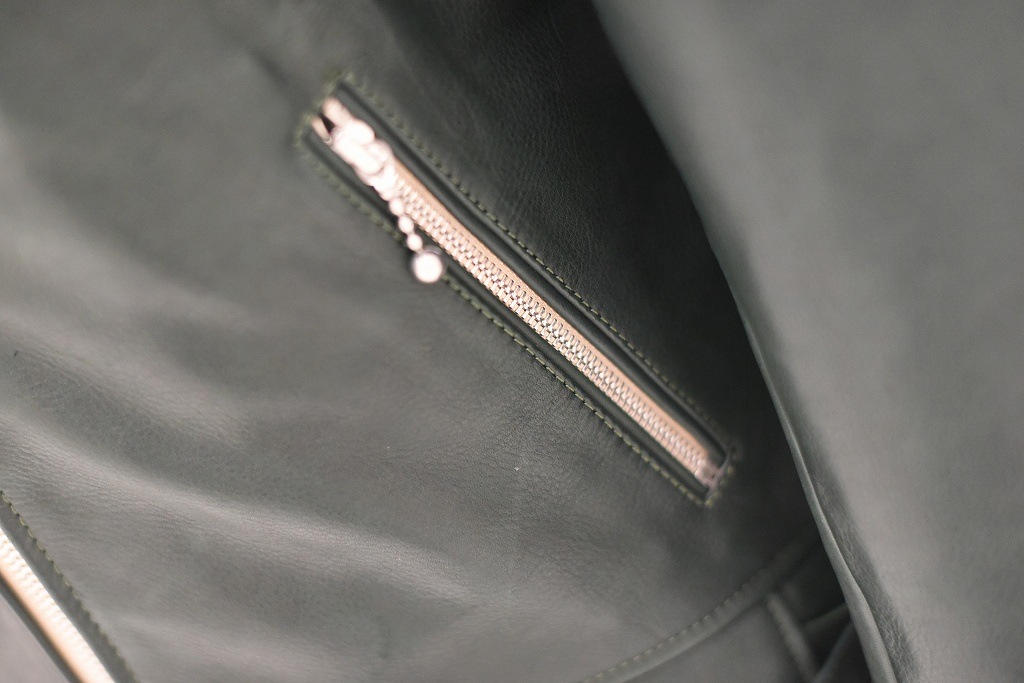 RG 英国 「GOLDTOP」 「The '76 Cafe Racer Jacket」 レザージャケット COLOR：Racing Green　　送料無料