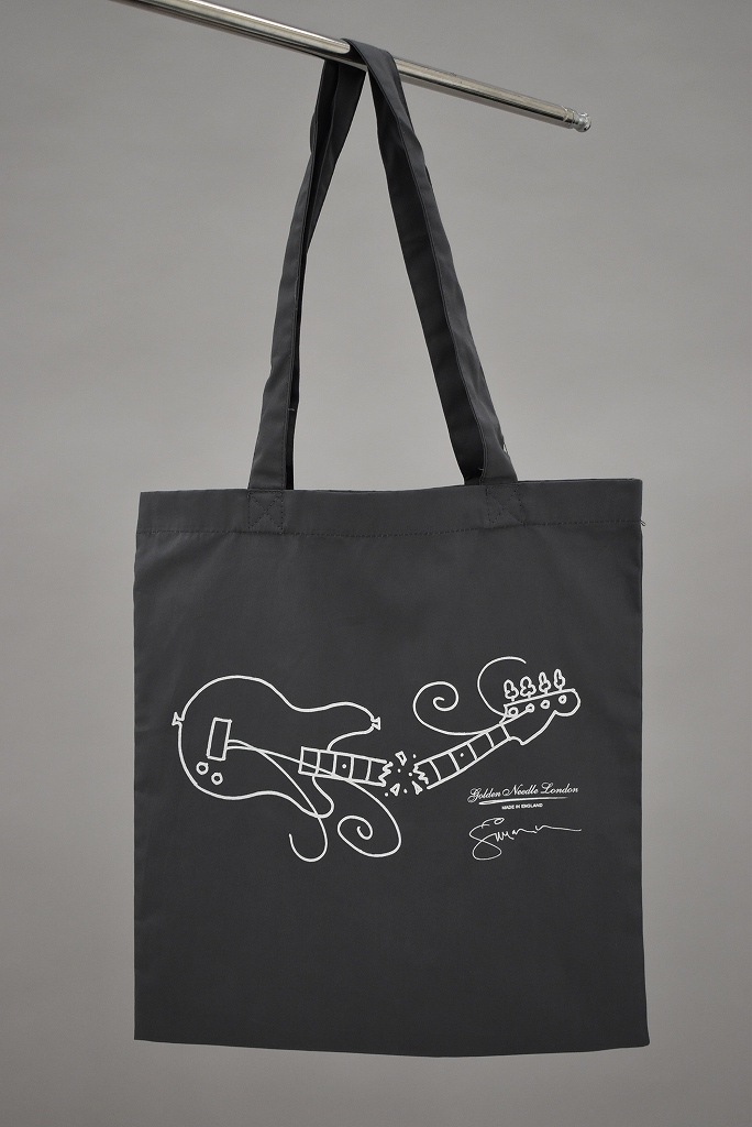 「PAUL SIMONON（THE CLASH)」 「Brocken bass」 GOLDEN NEEDLE LONDON  MADE IN ENGLAND  トートバッグ　GRAY