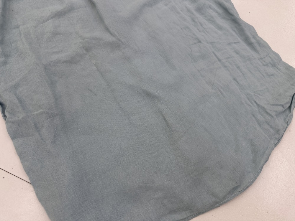 109585 Made in Italy 半袖 リネンシャツ XL グリーン系