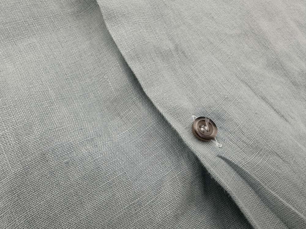 109585 Made in Italy 半袖 リネンシャツ XL グリーン系