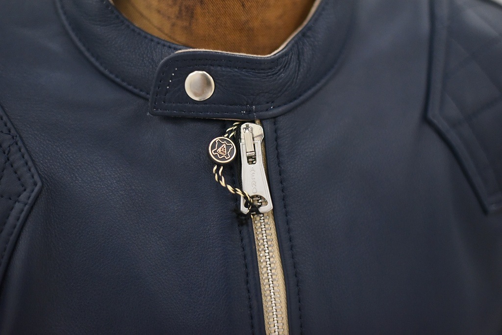 MB 英国 「GOLDTOP」 「The '76 Cafe Racer Jacket」 レザージャケット COLOR：Midnight Blue　　送料無料　5%ポイント還元