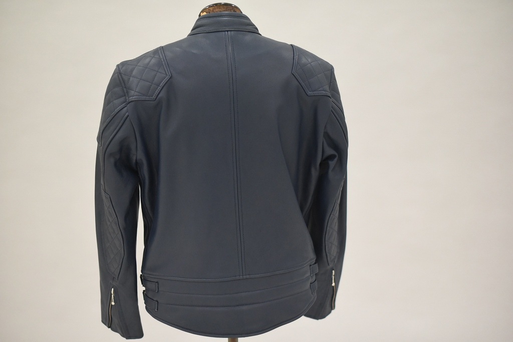 MB 英国 「GOLDTOP」 「The '76 Cafe Racer Jacket」 レザージャケット COLOR：Midnight Blue　　送料無料　5%ポイント還元