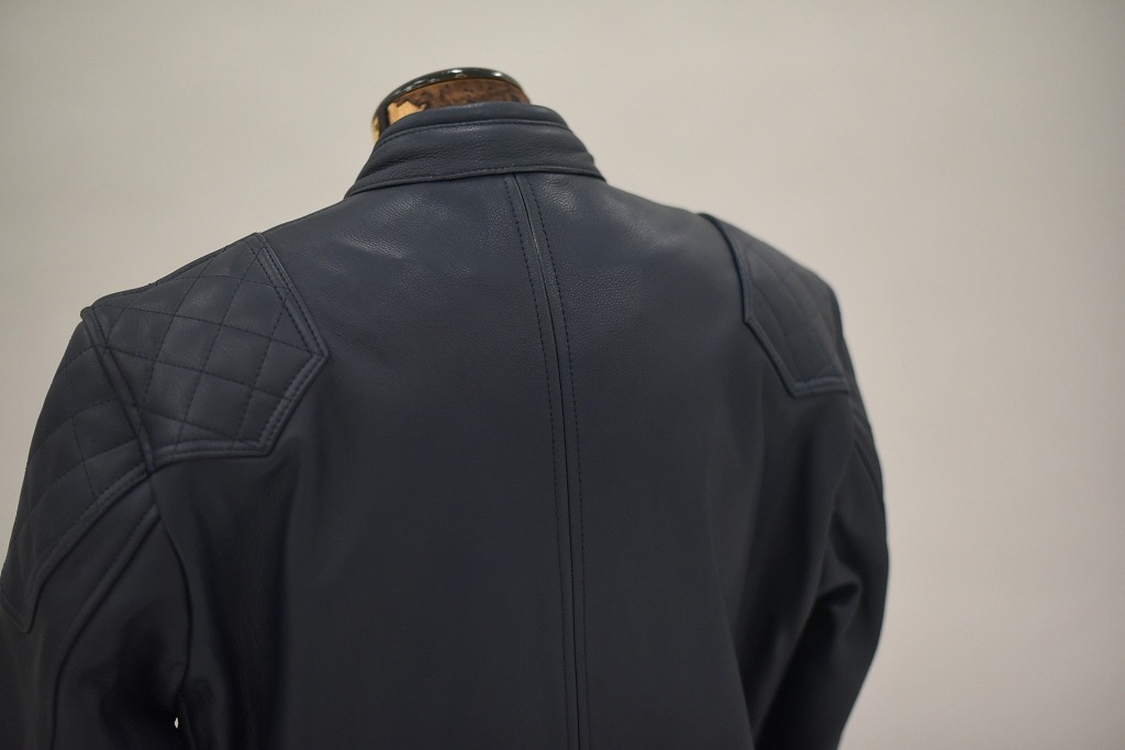MB 英国 「GOLDTOP」 「The '76 Cafe Racer Jacket」 レザージャケット COLOR：Midnight Blue　　送料無料　5%ポイント還元