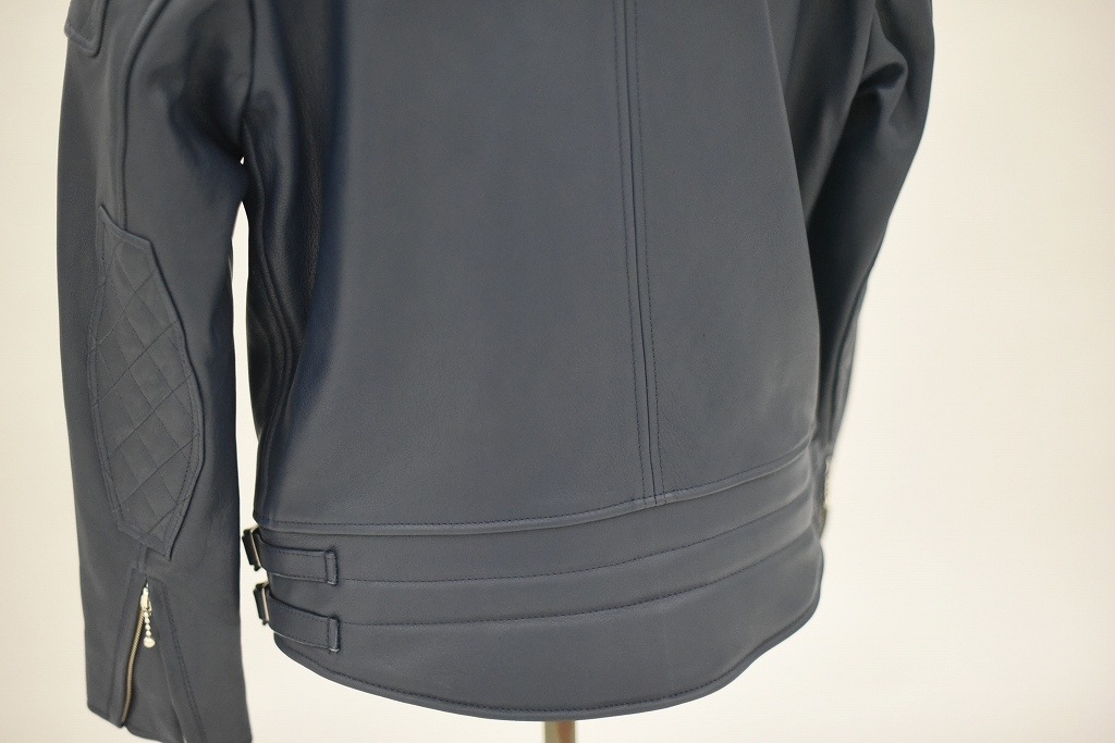 MB 英国 「GOLDTOP」 「The '76 Cafe Racer Jacket」 レザージャケット COLOR：Midnight Blue　　送料無料　5%ポイント還元