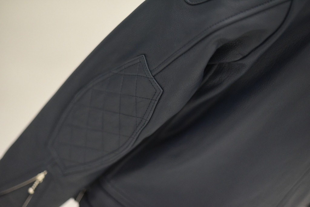 MB 英国 「GOLDTOP」 「The '76 Cafe Racer Jacket」 レザージャケット COLOR：Midnight Blue　　送料無料　5%ポイント還元