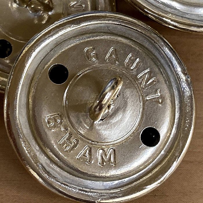 105962 英国 FIDE ET FIDUCIA Royal Army ボタン 6個セット 真鍮製紋章