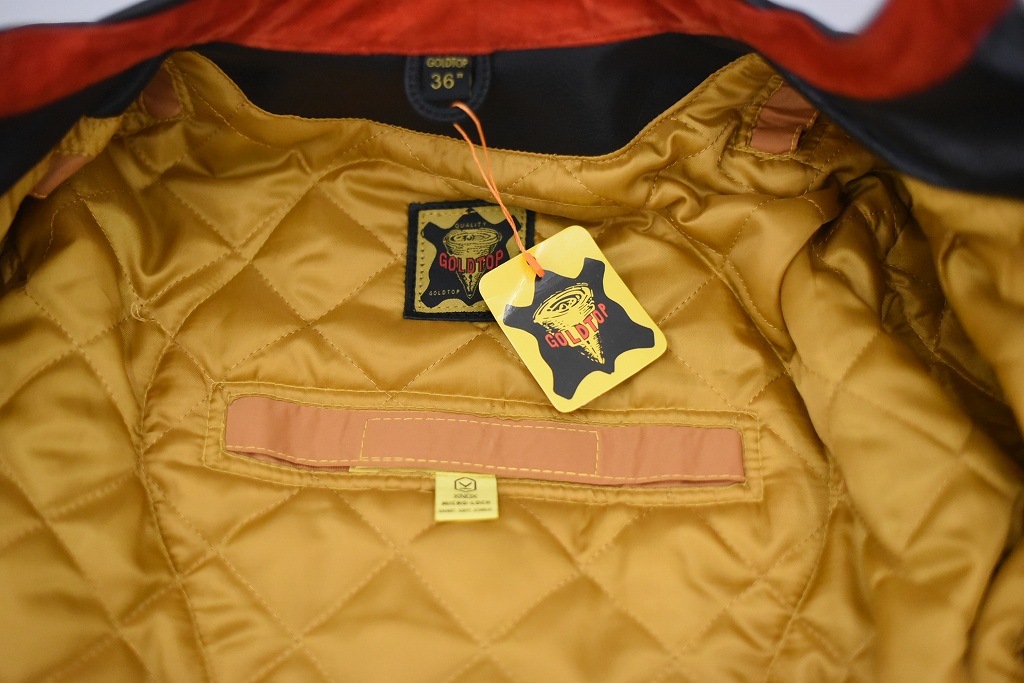 英国 「GOLDTOP」 「The Bobber Jacket」 レザージャケット COLOR：BLACK　　送料無料