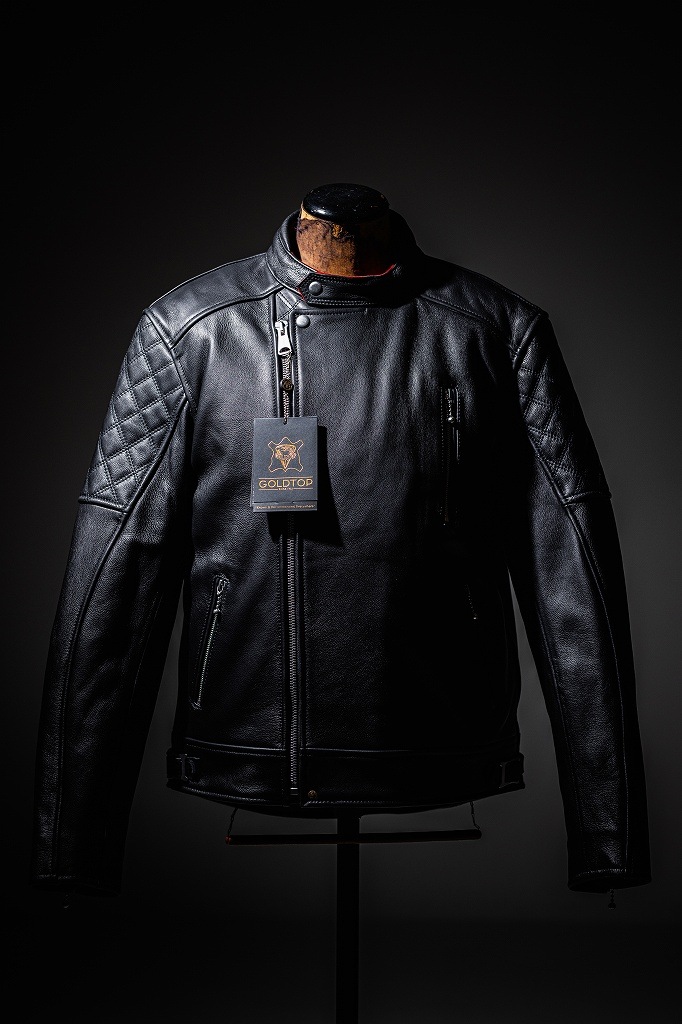 英国 「GOLDTOP」 「The Bobber Jacket」 レザージャケット COLOR：BLACK　　送料無料