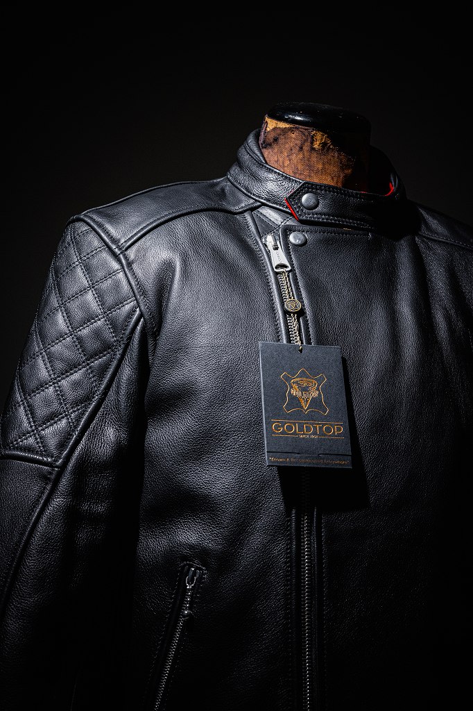 英国 「GOLDTOP」 「The Bobber Jacket」 レザージャケット COLOR：BLACK　　送料無料