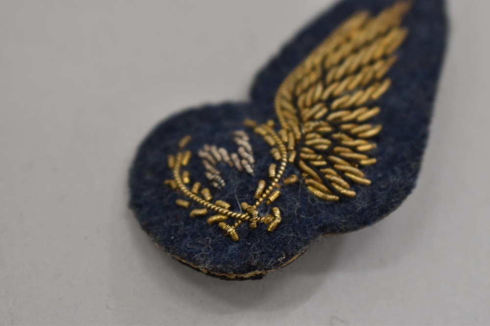 108514 WW2 Pin Back RAF Navigators Dress Wing Brevet 刺繍 ワッペン パッチ