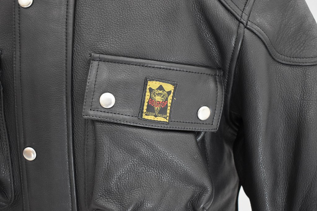 英国 「GOLDTOP」 「The Patrol 」 レザージャケット COLOR：Black　送料無料
