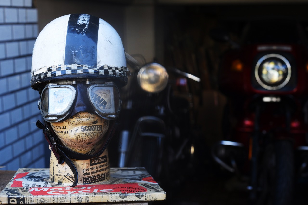 【希少】 英国製 Stadium ビンテージヘルメット 60's Made in England Stadiumヘルメットvintage