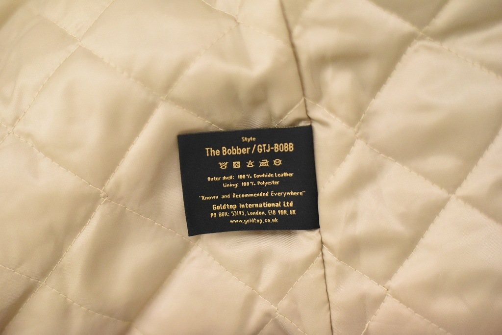 英国 「GOLDTOP」 「The Bobber Jacket」 レザージャケット COLOR：Oxblood　　送料無料