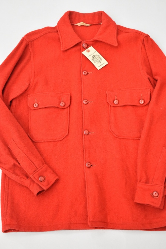109339 ヴィンテージ 50s-60s 「BOY SCOUT」OFFICIAL JACKET メルトンシャツ RED ボーイスカウト