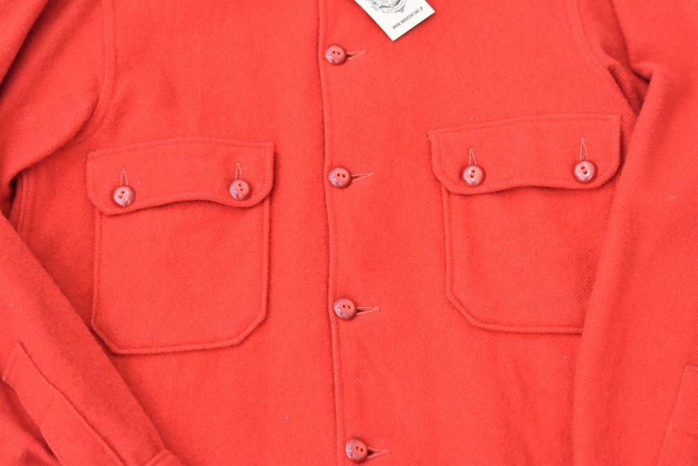 109339 ヴィンテージ 50s-60s 「BOY SCOUT」OFFICIAL JACKET メルトンシャツ RED ボーイスカウト