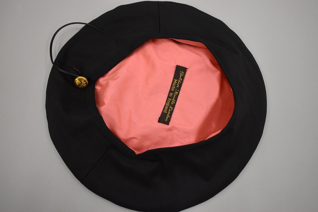 107468　ベレー帽　ブラック　 INNOCENT ＆ GOLDEN NEEDLE LONDON コラボ商品！ Made in Great Britain