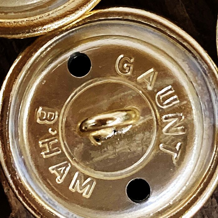 105975 英国 ROYAL ENGINEERS 工兵隊 Elizabeth II Regina GAUNT 6個セット ボタン 真鍮製紋章