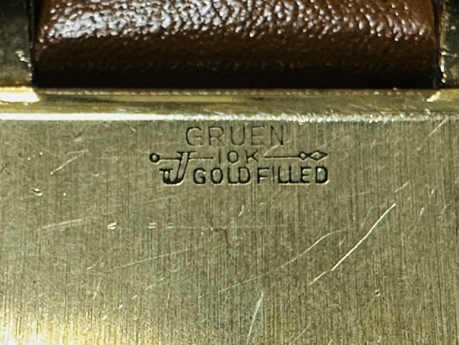 108050 腕時計 GRUEN CURVEX グリュエン カーベックス 10KGF レクタンギュラー 手巻き