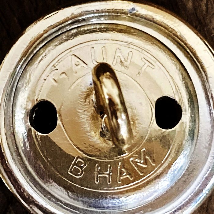 105973 英国　Royal Electrical　GAUNT LONDON　 ボタン　6個セット　真鍮製紋章 