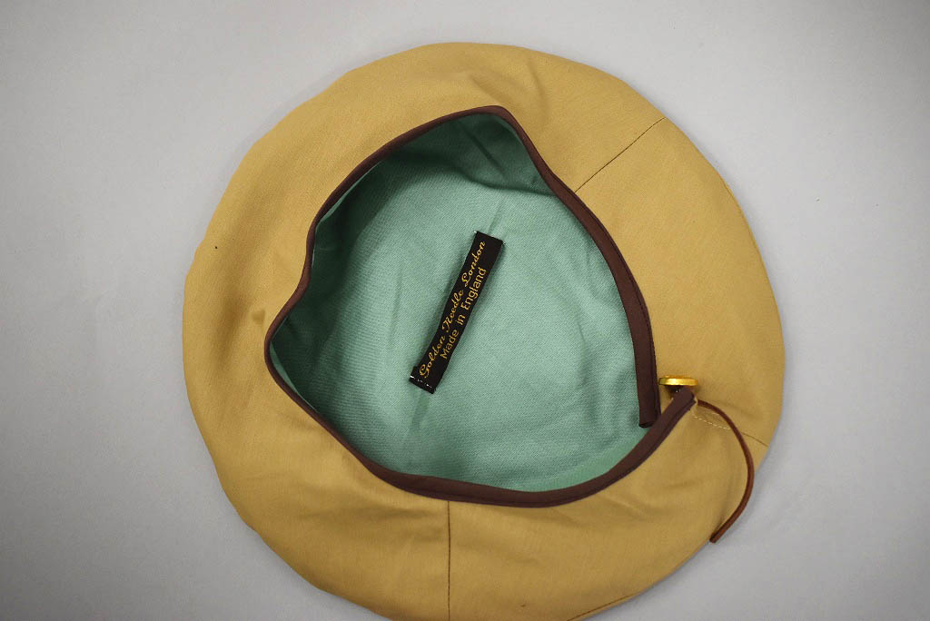 107501　ベレー帽　ベージュ　INNOCENT & GOLDEN NEEDLE LONDON  コラボ商品！ Made in Great Britain