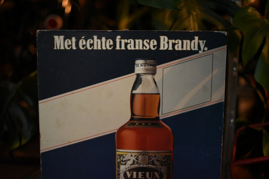 1636 ヴィンテージ　「VIEUX」　ペーパーサイン　看板　サインプレート　 英国製　MADE IN ENGLAND