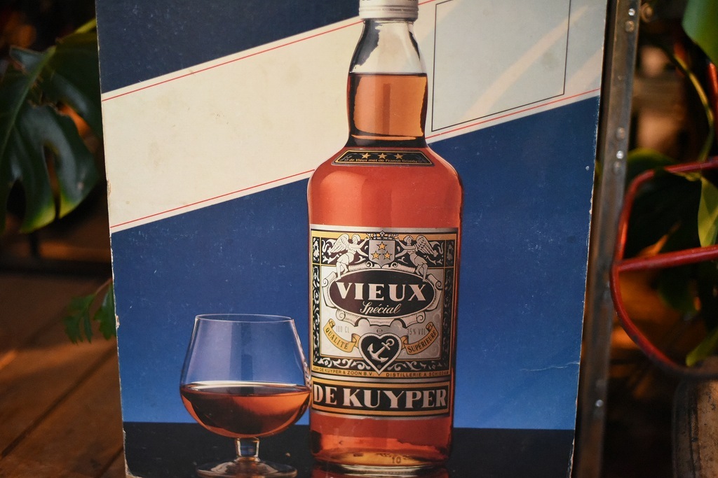 1636 ヴィンテージ　「VIEUX」　ペーパーサイン　看板　サインプレート　 英国製　MADE IN ENGLAND