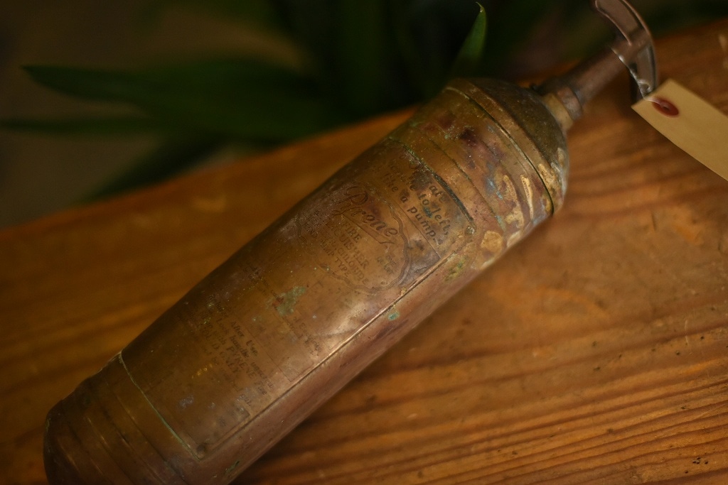 103790 ヴィンテージ 真鍮製 消火器 FIRE EXTINGUISHER ブラス 英国製