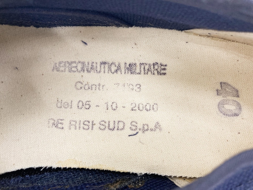 107964 size40 実物 新品 デッドストック イタリア軍 セーラーデッキシューズ スニーカー