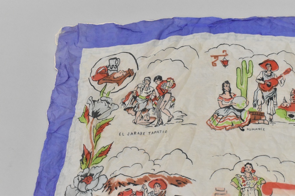 108718 ヴィンテージ 大判 スーベニア カウボーイ スカーフ Souvenir scarf