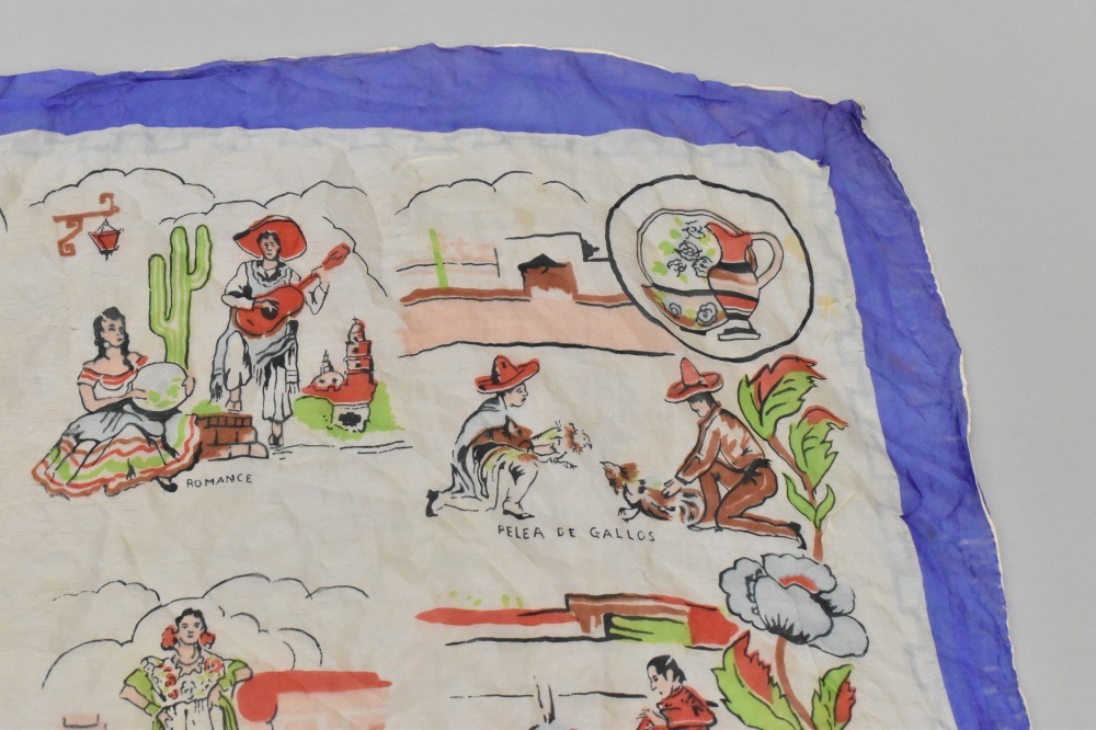 108718 ヴィンテージ 大判 スーベニア カウボーイ スカーフ Souvenir scarf