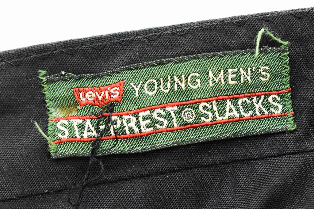 109025 [CO] 「Levi's」スラックス パンツ スタプレ ブラック サスペンダーボタンカスタム