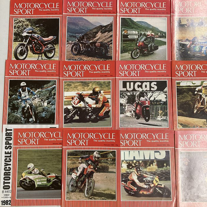 B4402　1982　12冊セット 「MOTORCYCLE SPORT」 モーターサイクルスポーツ 英国 旧車雑誌