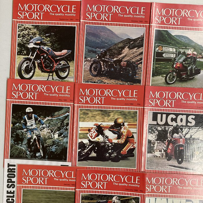 B4402　1982　12冊セット 「MOTORCYCLE SPORT」 モーターサイクルスポーツ 英国 旧車雑誌