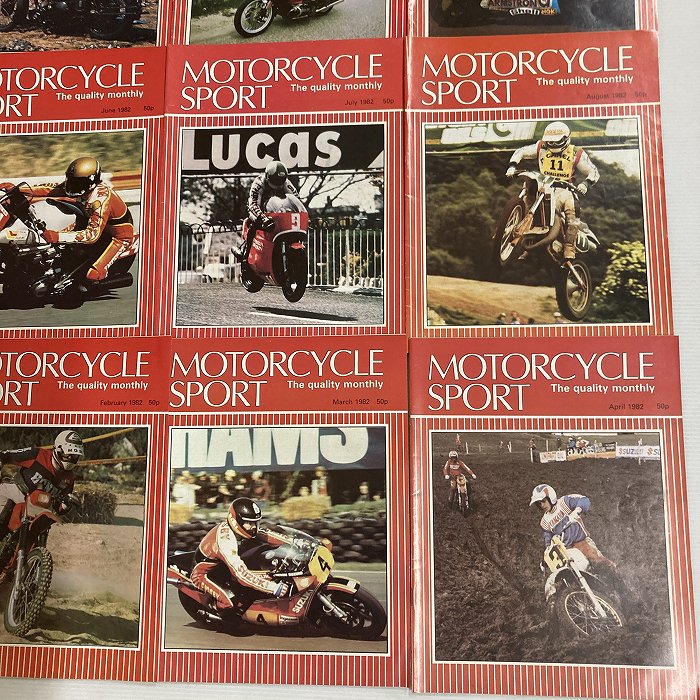 B4402　1982　12冊セット 「MOTORCYCLE SPORT」 モーターサイクルスポーツ 英国 旧車雑誌