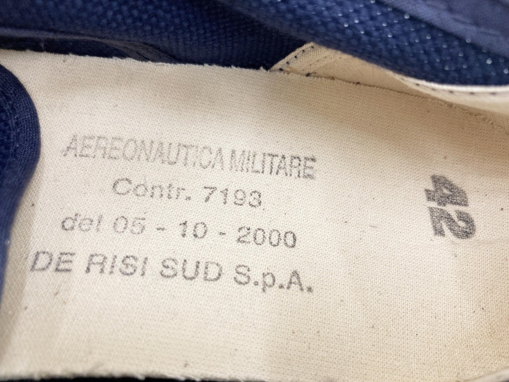107965 size42 実物 新品 デッドストック イタリア軍 セーラーデッキシューズ スニーカー