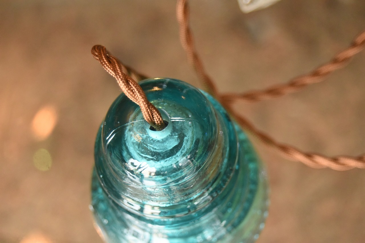 103210 インダストリアル　ガラスインシュレーター　ランプ　照明　USA　　碍子