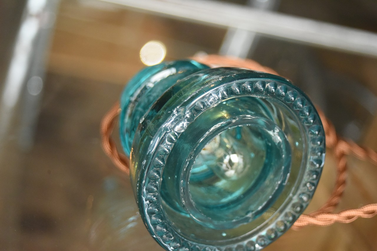 103210 インダストリアル　ガラスインシュレーター　ランプ　照明　USA　　碍子