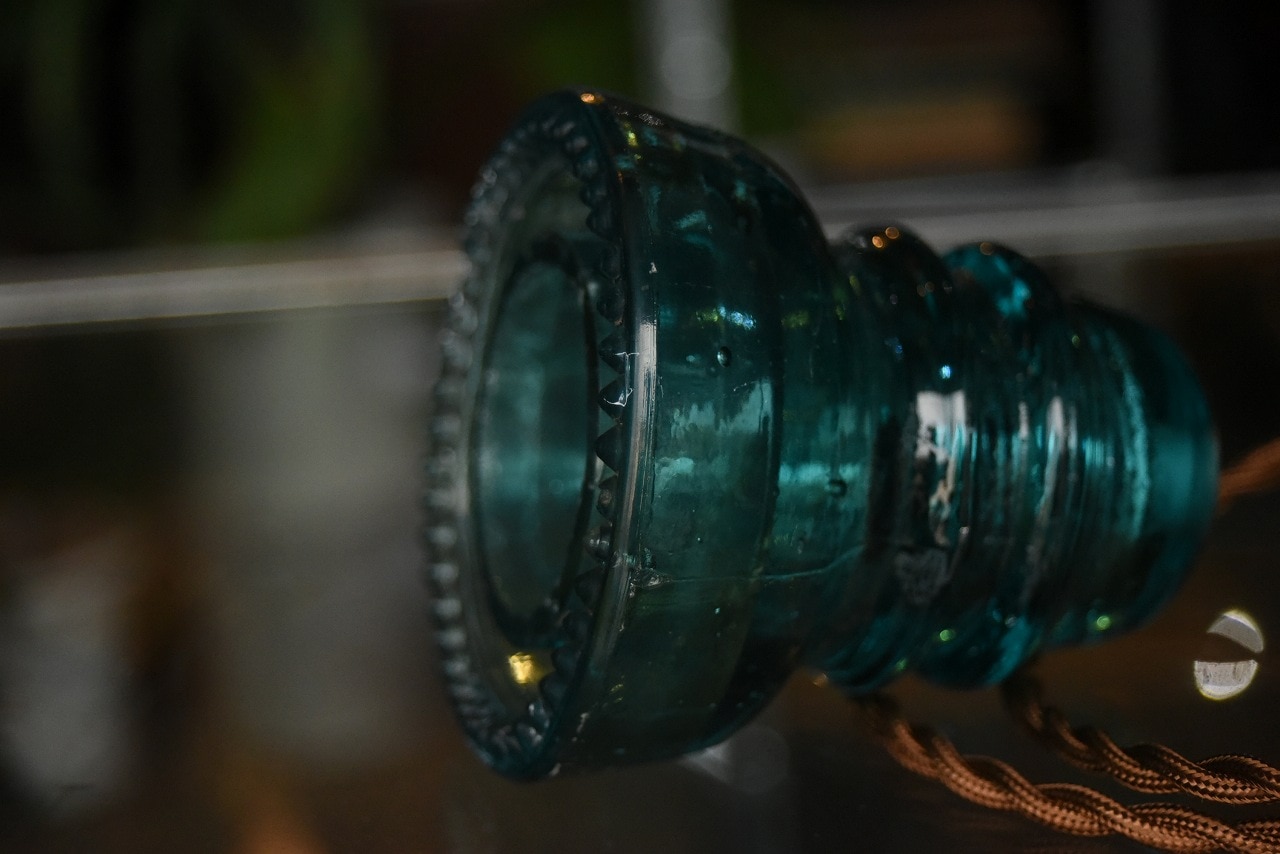 103210 インダストリアル　ガラスインシュレーター　ランプ　照明　USA　　碍子