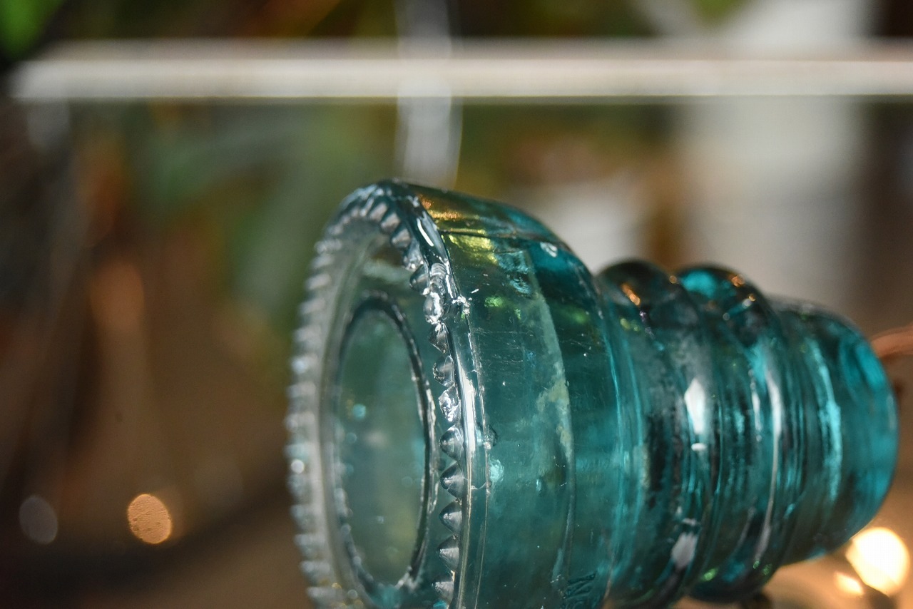 103210 インダストリアル　ガラスインシュレーター　ランプ　照明　USA　　碍子