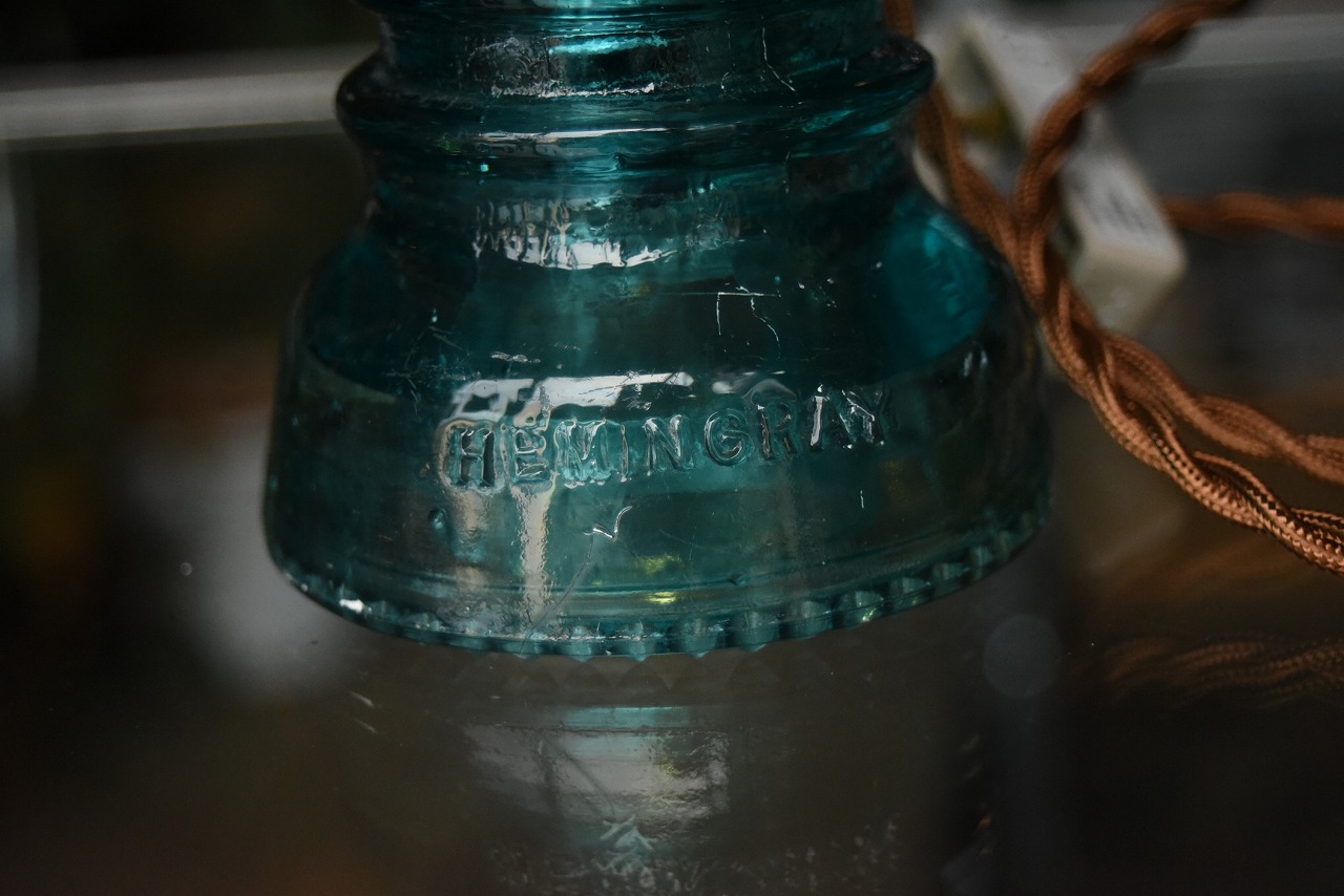 103210 インダストリアル　ガラスインシュレーター　ランプ　照明　USA　　碍子