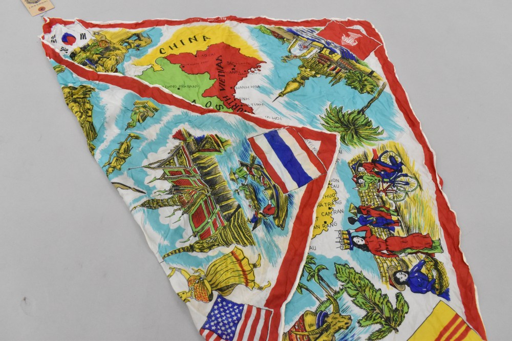 108827 ヴィンテージ 中判 スーベニア スカーフ Souvenir scarf