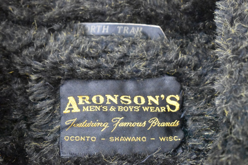 109183 ヴィンテージ 「ARONSON'S」 ファーカラーツイードコート クルミボタン