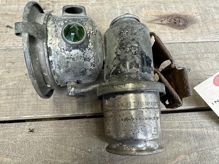 107384 ヴィンテージ 「LUCAS ルーカス」 ENGLAND アセチレンランプ カーバイドランプ レンズヒビあり