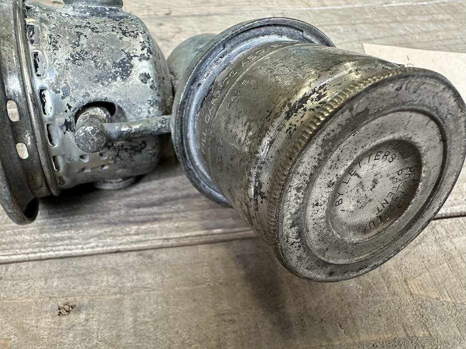 107384 ヴィンテージ 「LUCAS ルーカス」 ENGLAND アセチレンランプ カーバイドランプ レンズヒビあり