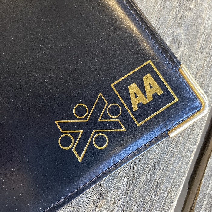 106289 ヴィンテージ AA 「Automobile Association」 レザー手帳 REAL HIDED MADE IN ENGLAND