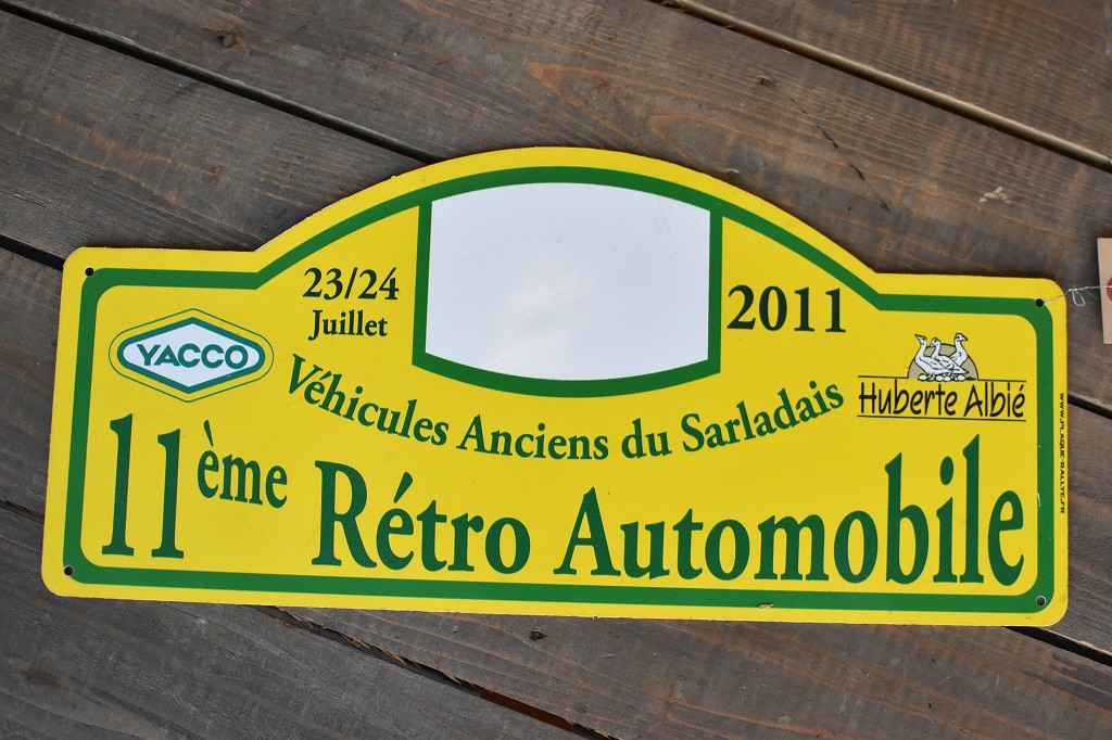 106817 VEHICULES ANCIENS DU SARLADAIS　ラリープレート　ヴィンテージカークラブ　ナンバー　記念プレート　クラシックカー