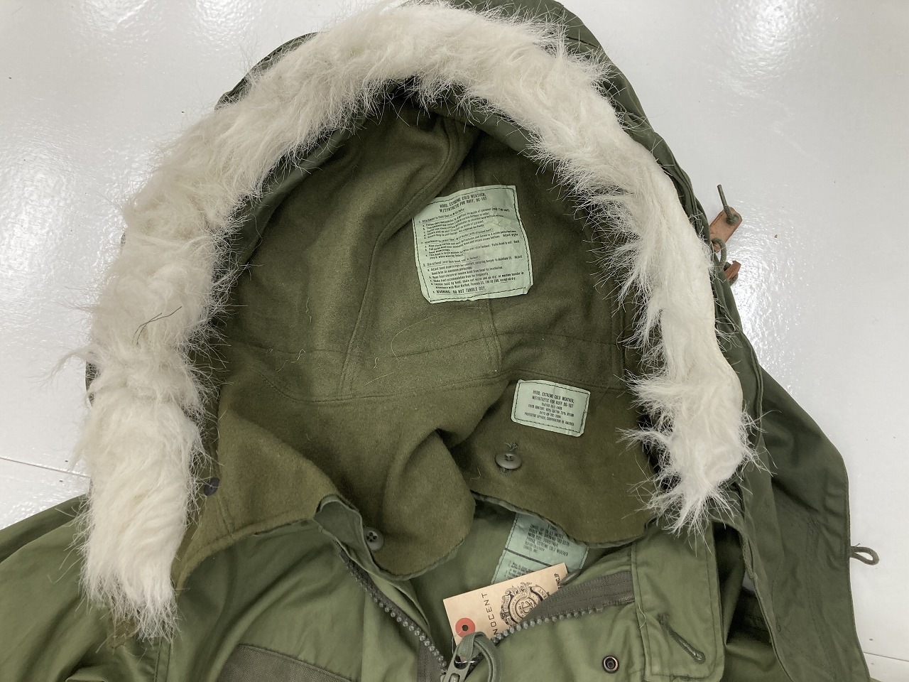 しゅん　M-65 US ARMY コヨーテファー フィッシュテール 70年代 70s アメリカ軍 フィッシュテールパーカー オリジナル カーキ