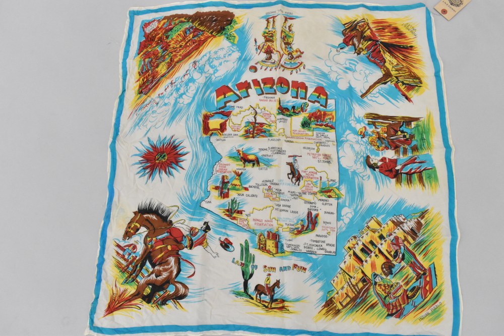 108720 ヴィンテージ 中判 スーベニア スカーフ Souvenir scarf