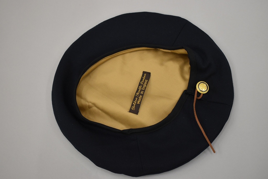 ベレー帽　ネイビー INNOCENT ＆ GOLDEN NEEDLE LONDON コラボ商品！ Made in Great Britain