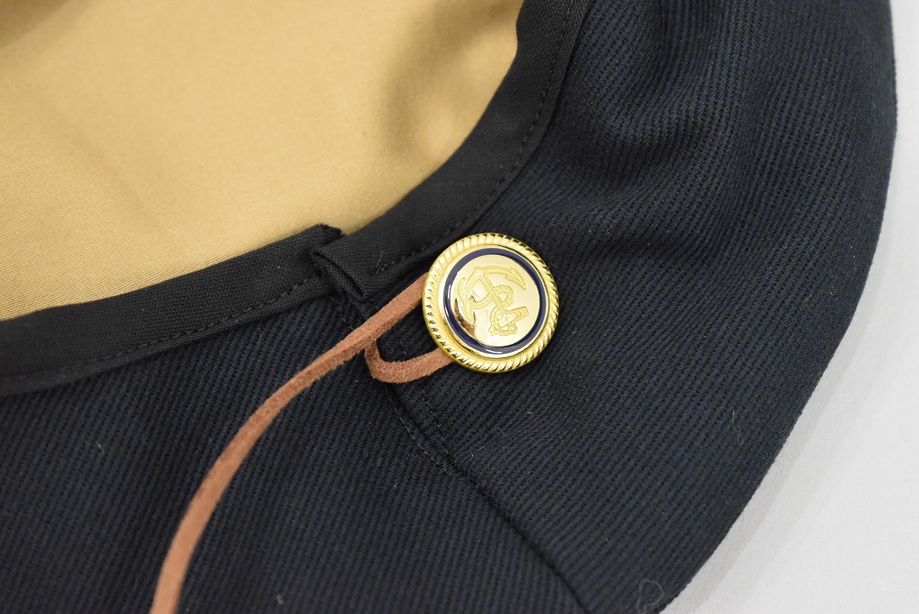 ベレー帽　ネイビー INNOCENT ＆ GOLDEN NEEDLE LONDON コラボ商品！ Made in Great Britain